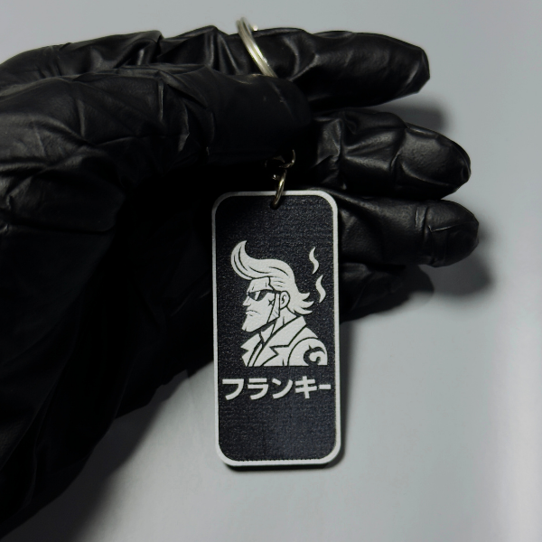 Franky 3D Silhouette Keychain – One Piece Anime Collectible