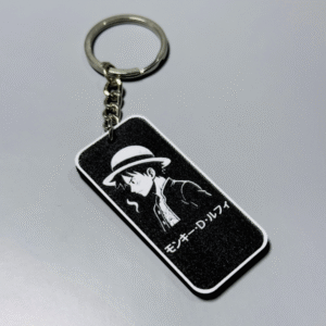 Luffy 3D Silhouette Keychain – One Piece Anime Collectible Keyring for Fans