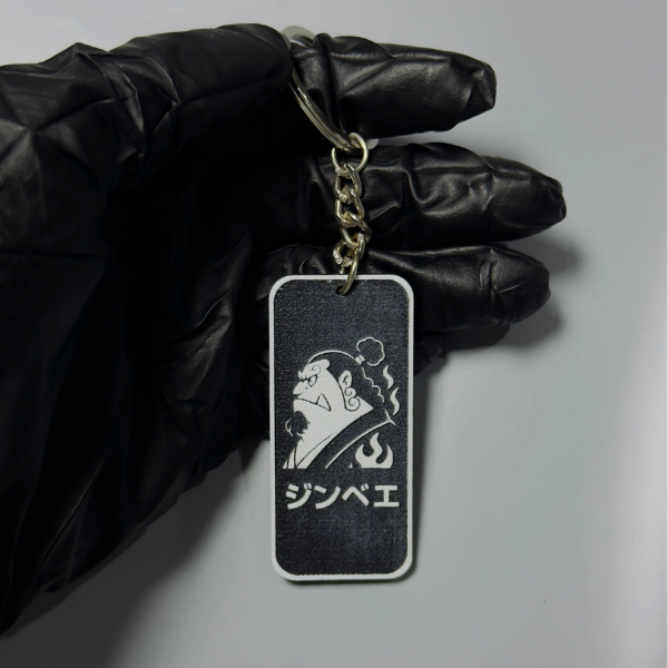 Jinbe 3D Silhouette Keychain – One Piece Anime Collectible (PLA Material)