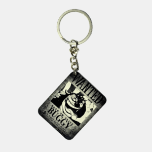 Buggy Wanted Poster Acrylic Keychain – One Piece Anime Collectible