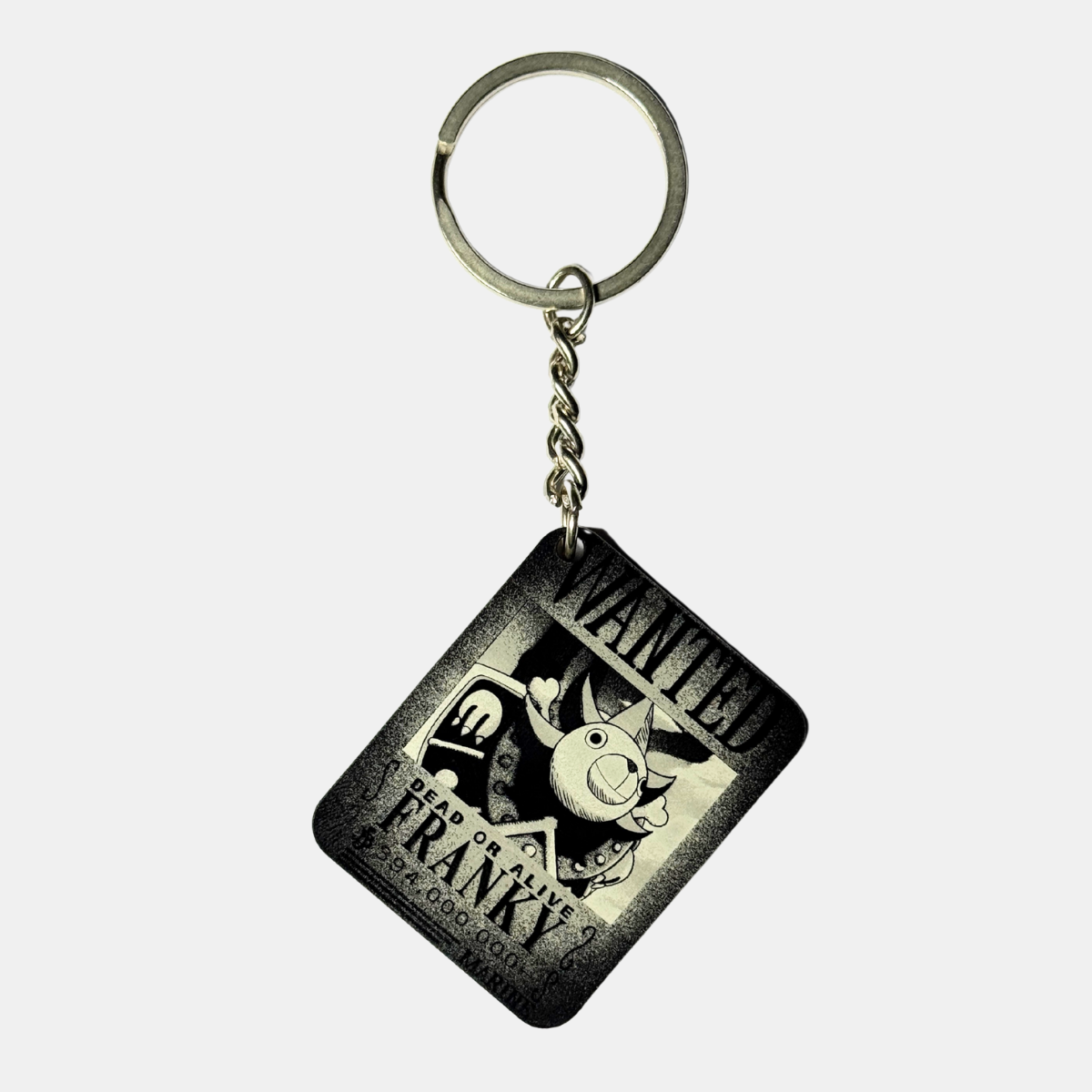 Franky Wanted Poster Acrylic Keychain – One Piece Anime Collectible