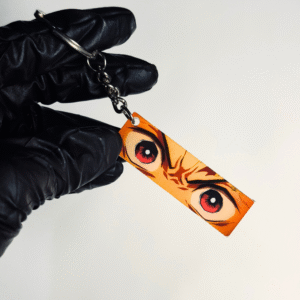 Tanjiro Kamado Glowing Eyes Keychain – Demon Slayer Anime Acrylic Keychain