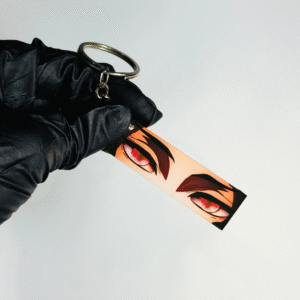 Muzan Kibutsuji Glowing Eyes Keychain – Demon Slayer Anime Acrylic Keychain