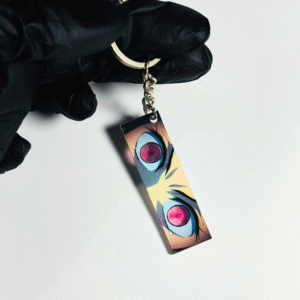Nezuko Kamado Glowing Eyes Keychain – Demon Slayer Anime Acrylic Keychain
