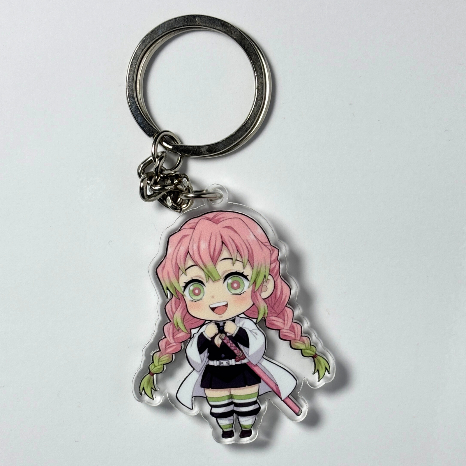 Mitsuri Kanroji Chibi Acrylic Keychain – Demon Slayer Anime Keyring