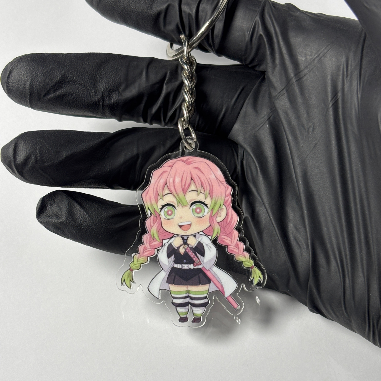 Mitsuri Kanroji Chibi Acrylic Keychain – Demon Slayer Anime Keyring