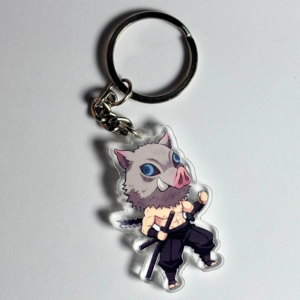 Inosuke Hashibira Chibi Acrylic Keychain – Demon Slayer Anime Keyring