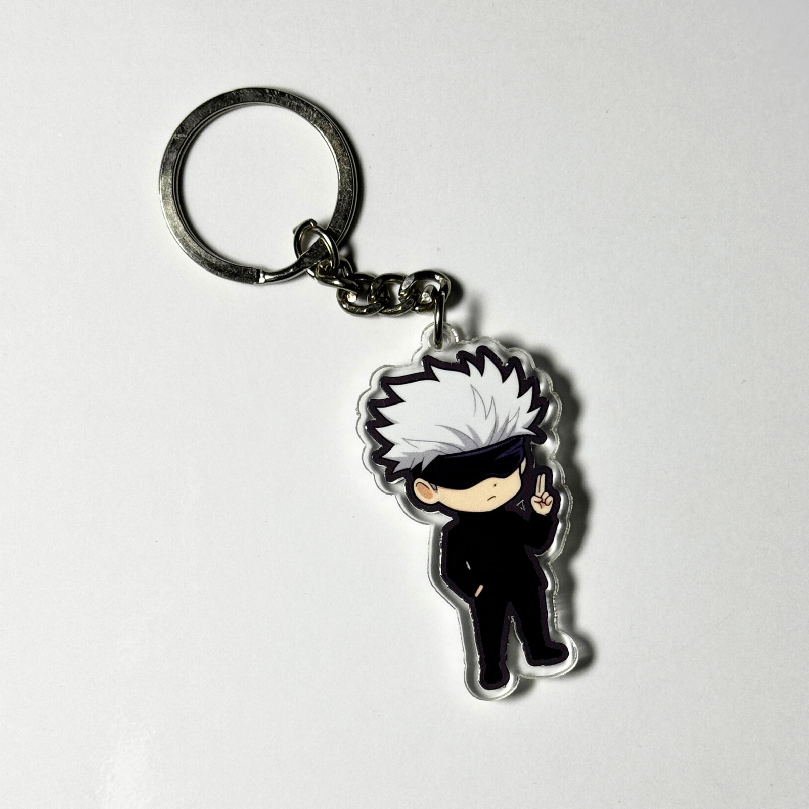 Satoru Gojo Chibi Acrylic Keychain – Jujutsu Kaisen Anime Keyring | Cute Collectible Charm for Fans - Image 4