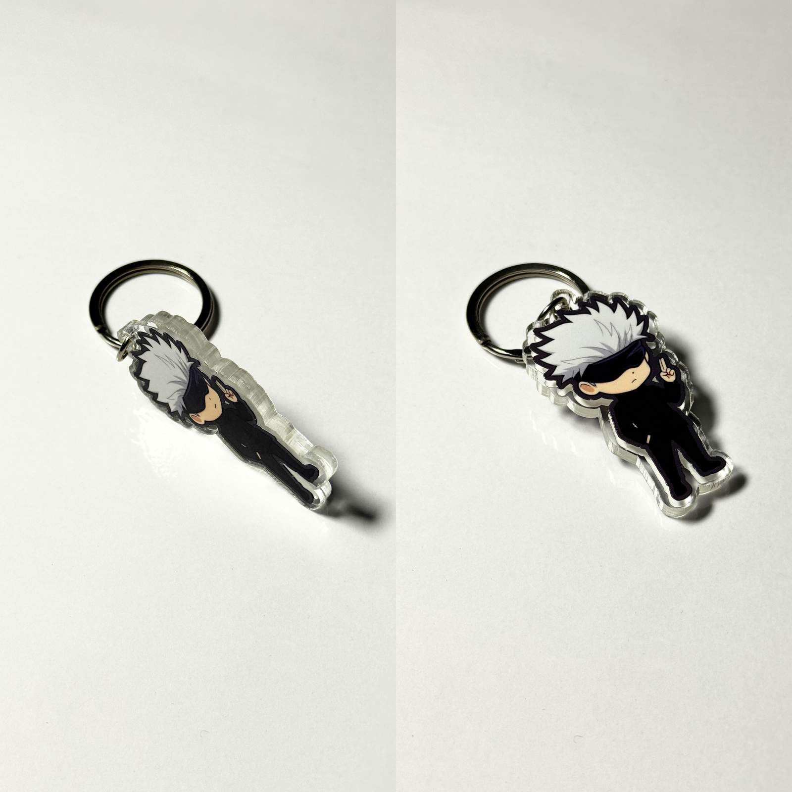 Satoru Gojo Chibi Acrylic Keychain – Jujutsu Kaisen Anime Keyring | Cute Collectible Charm for Fans - Image 3