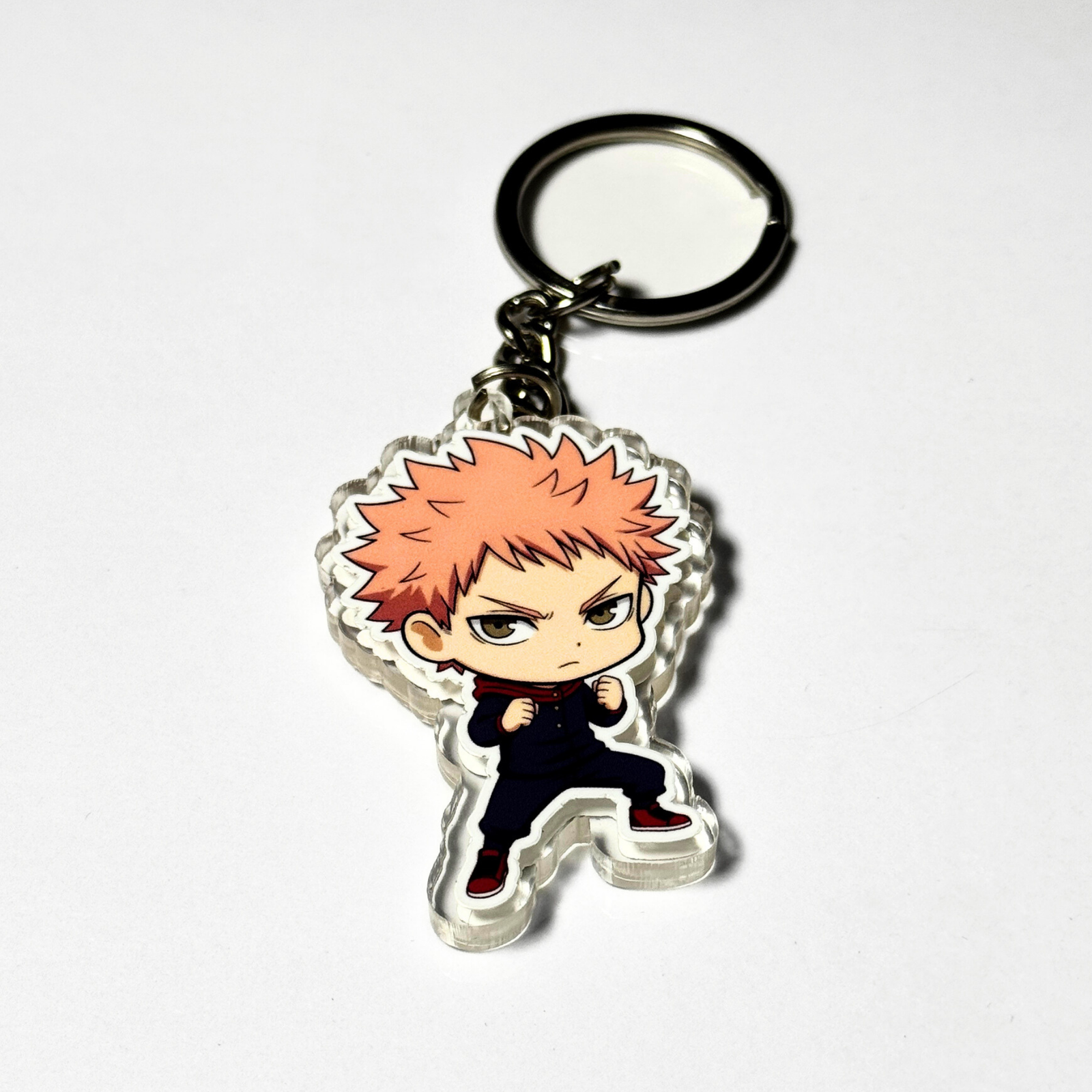 Yuji Itadori Chibi Acrylic Keychain – Jujutsu Kaisen Anime Keyring | Cute Collectible Charm for Fans - Image 4